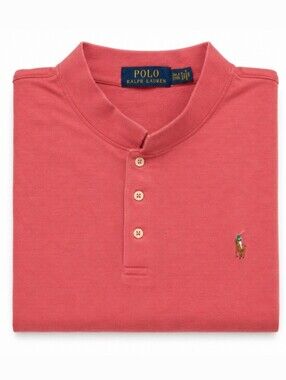 Polo Ralph Lauren 2XLT Tall Pink Henley Shirt Pony Logo Big & Tall